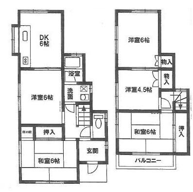 高槻市古曽部町3丁目　中古一戸建 間取り図