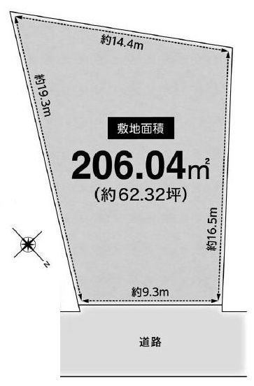 高槻市弥生が丘町　売土地 間取り図