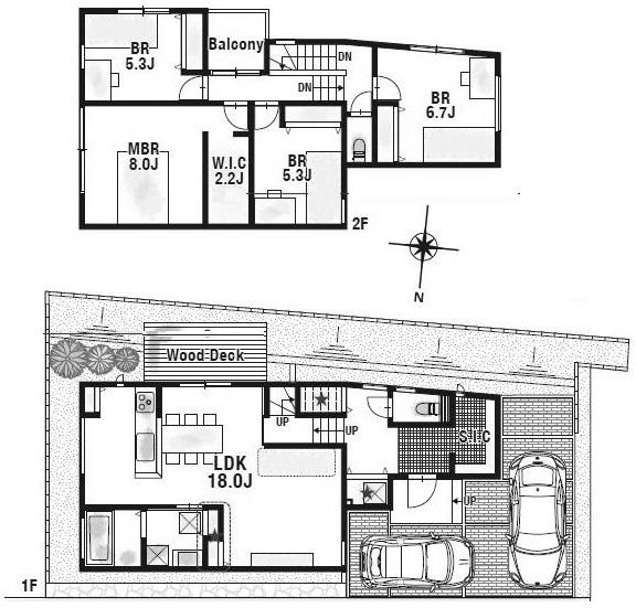 高槻市宮之川原3丁目　新築一戸建 間取り図