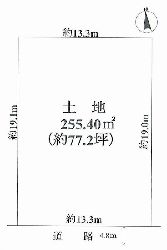 茨木市鮎川3丁目　売土地 間取り図