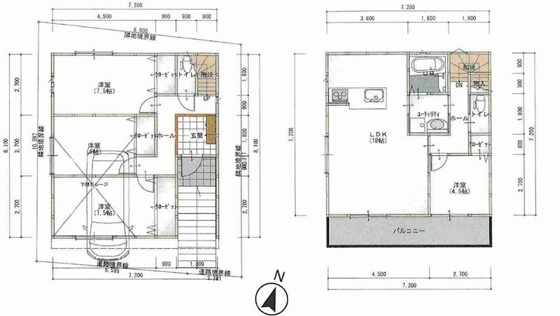 茨木市紫明園　A号地　新築一戸建 間取り図