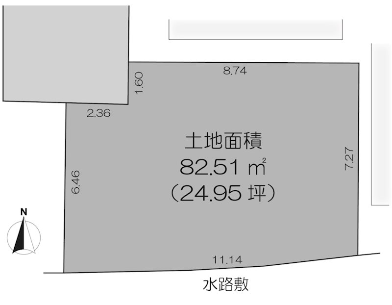 島本町山崎1丁目 売土地 間取り図