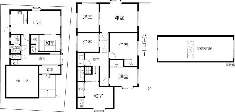 高槻市西町　中古一戸建 間取り図