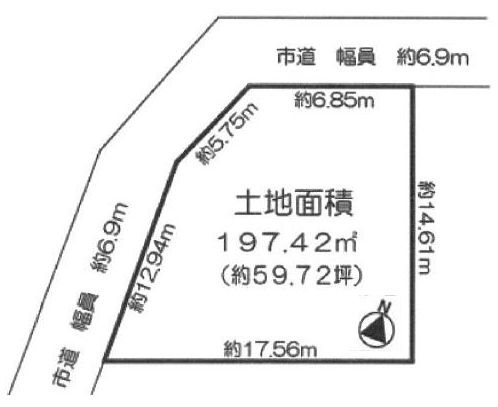 高槻市松が丘4丁目　売土地 間取り図