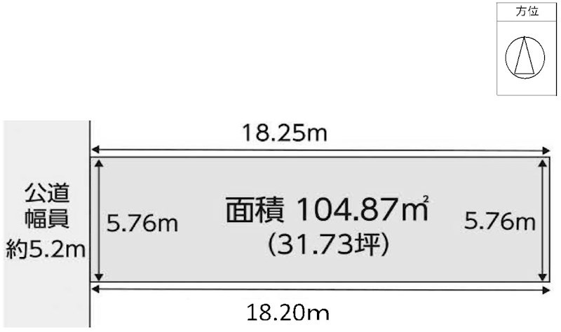 高槻市八丁畷町 売土地 間取り図