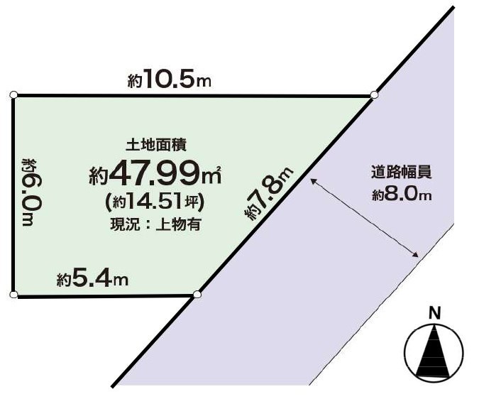 高槻市富田町5丁目　売土地 間取り図