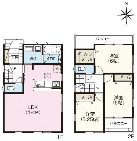 南中振1丁目ファーストタウン2棟分譲1号棟 間取り図