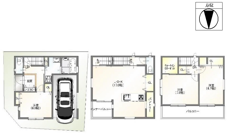 高槻市深沢本町 建築条件付売土地 間取り図