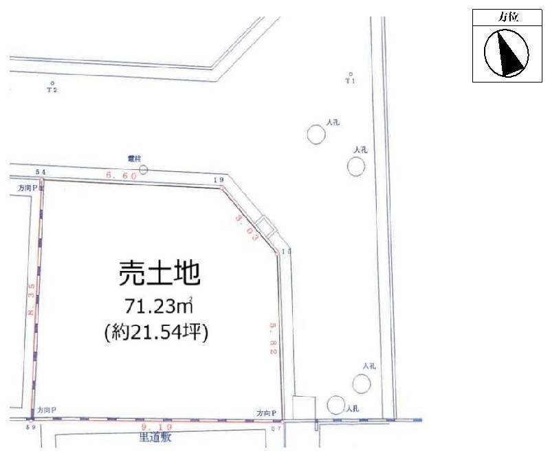 高槻市深沢本町 売土地 間取り図