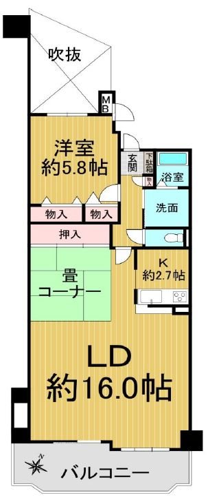 サンマンションベルデール香里翠香園 間取り図