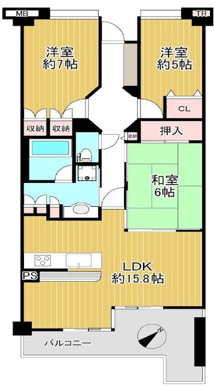 レスタージュ枚方長尾 間取り図