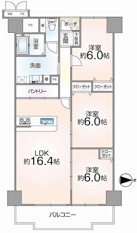 朝日プラザ千里北C棟   間取り図