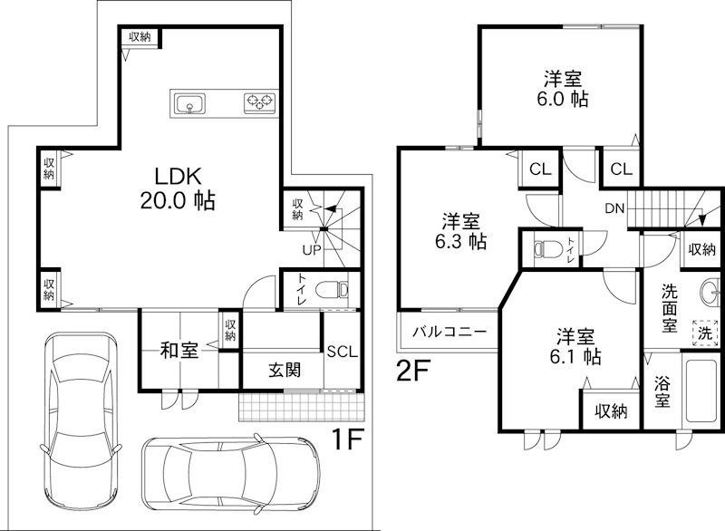 高槻市富田町2丁目　建築条件付売土地　1号棟 間取り図