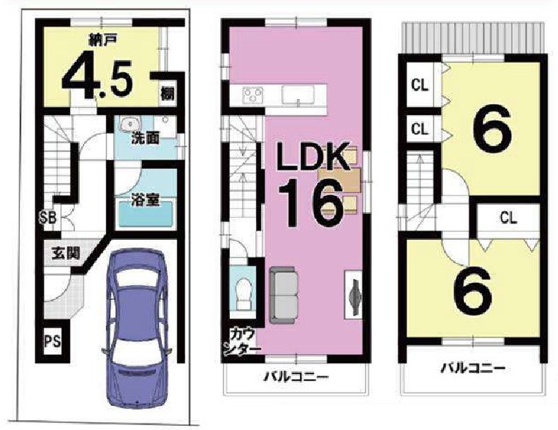 高槻市明野町1号地 建築条件付売土地 間取り図