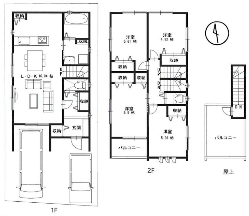 高槻市深沢町1丁目　新築一戸建 間取り図