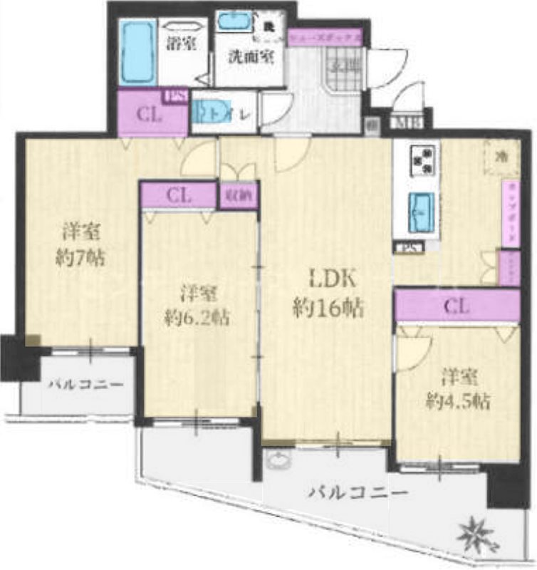 デュアル長尾 間取り図