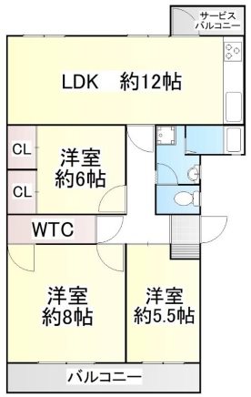 枚方東山住宅1号棟 間取り図