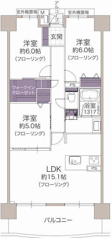 コスモ茨木シティフォルム  間取り図