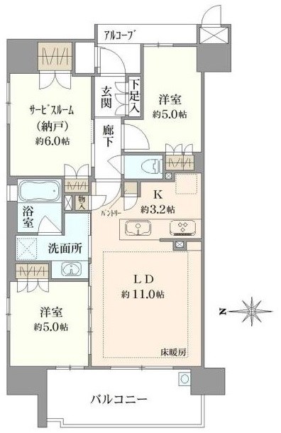 シーンズ高槻上田辺町 間取り図