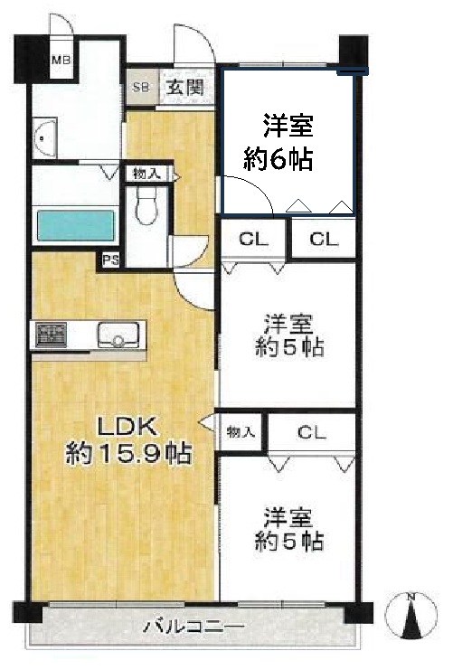 メロディーハイム高槻  間取り図