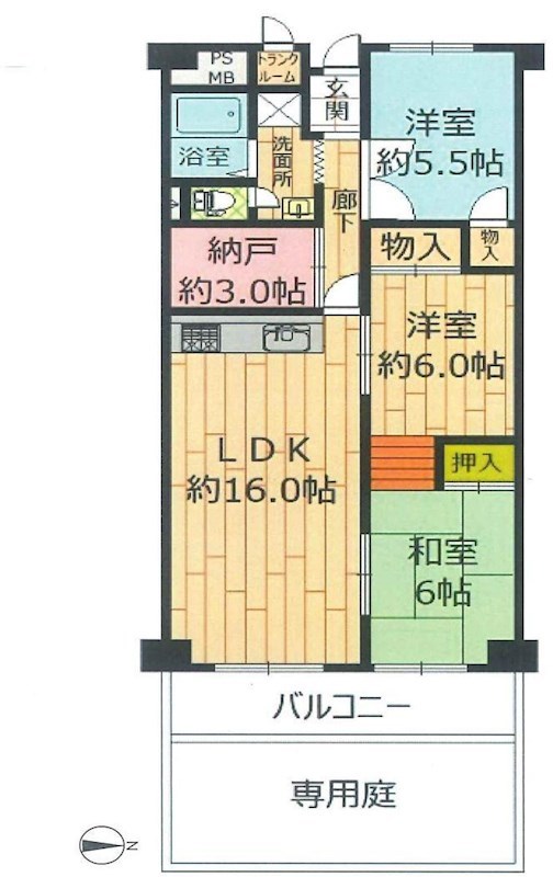 ローレルハイツ千里4号棟  間取り図