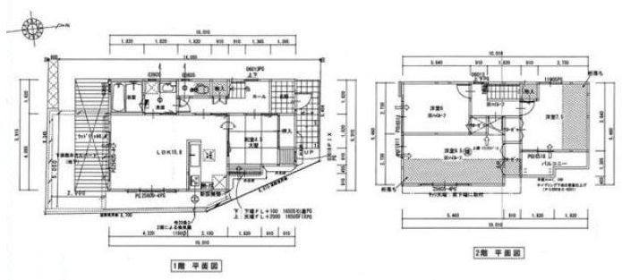 高槻市日吉台六番町　中古一戸建 間取り図