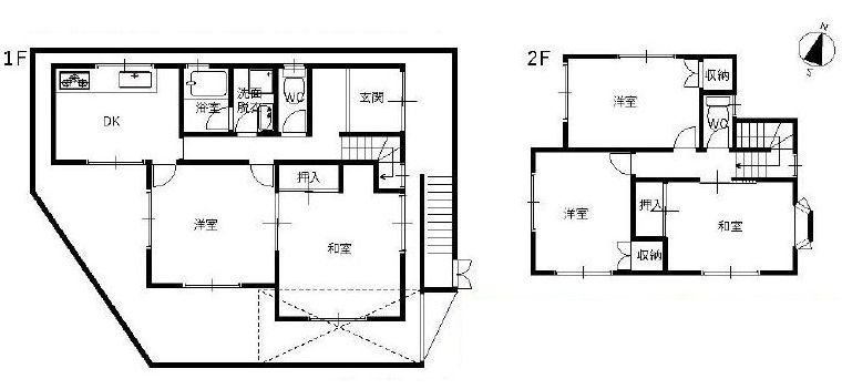 高槻市日吉台七番町　中古一戸建 間取り図