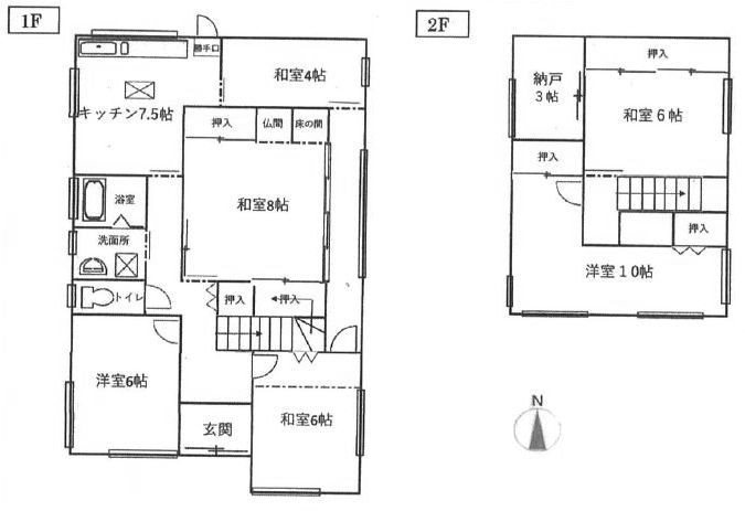 高槻市弥生が丘町　中古一戸建 間取り図
