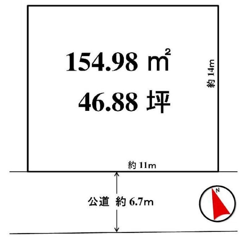 吹田市山田西1丁目　売土地  間取り図