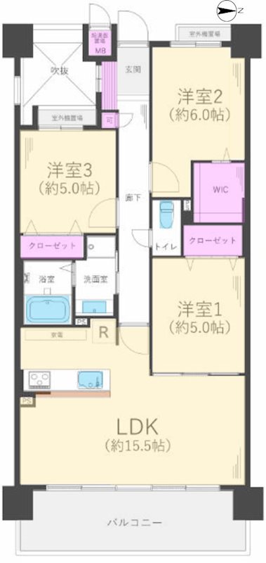 ヴェルビュ枚方公園・菊ヶ丘 間取り図