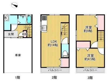 長尾元町3丁目一戸建 間取り図