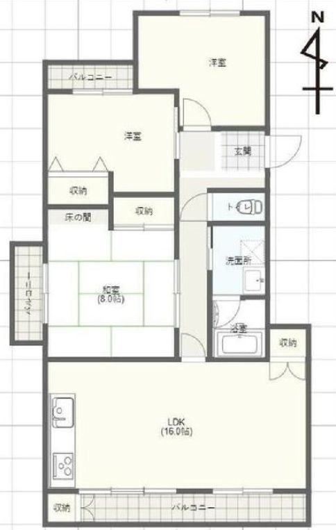 枚方三矢第一次住宅壱号棟 間取り図