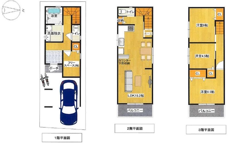 南中振2丁目新築一戸建 間取り図