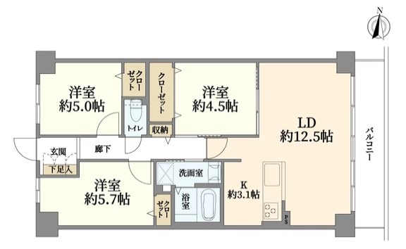 交野グリーンマンション 間取り図