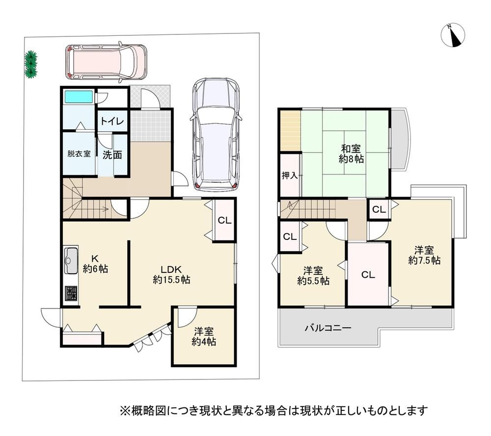 池之宮2丁目一戸建 間取り図