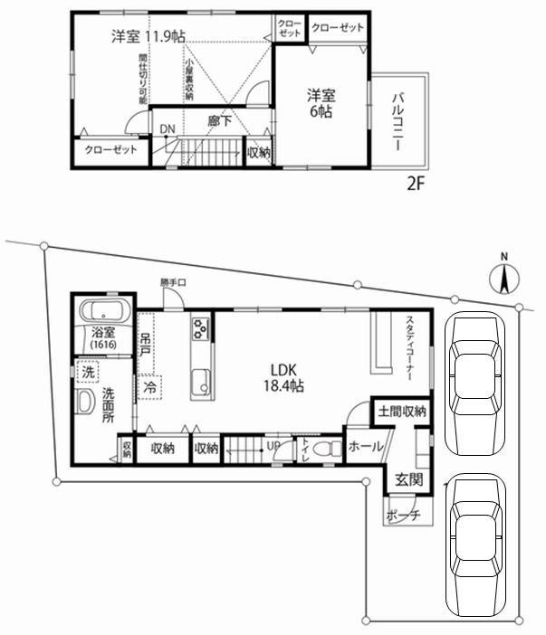 茨木市鮎川2丁目　中古一戸建 間取り図