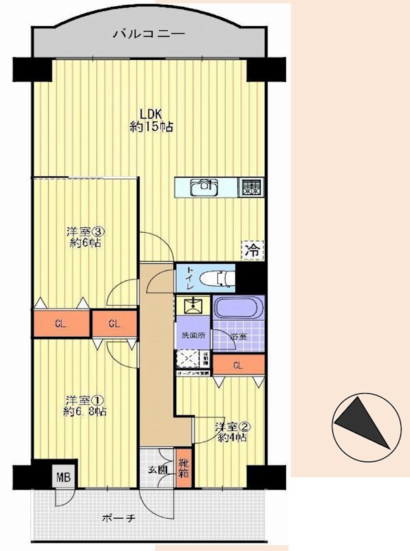 さんくれーる茨木C棟  間取り図
