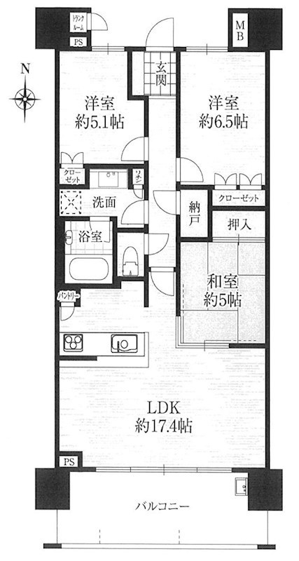 パークタワー南千里丘  間取り図