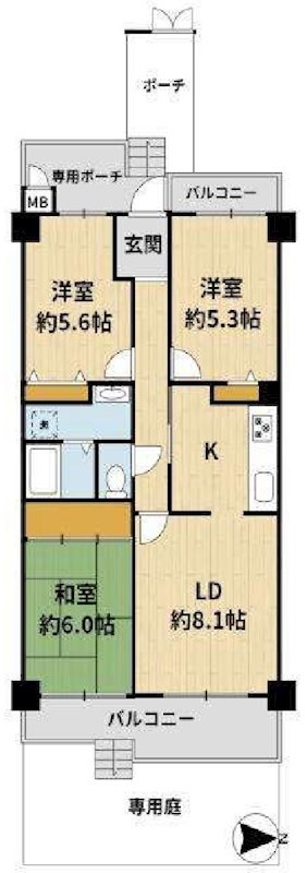 マイシティー高槻 間取り図