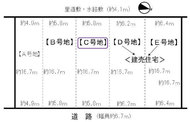 高槻市大塚町３丁目C号地　建築条件付土地 間取り図