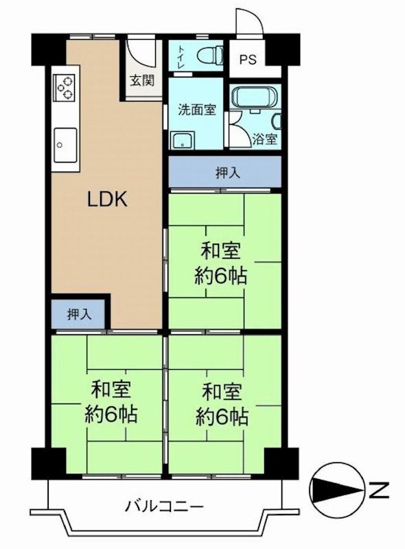 ローレルハイツ茨木総持寺第1号棟 間取り図