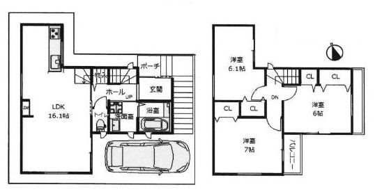 高槻市緑が丘1丁目　建築条件付売土地 間取り図