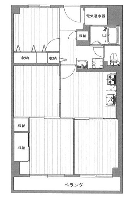 ユニハイム千里丘Ⅱ 2号棟  間取り図