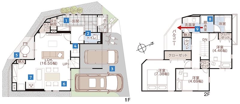オーベルジュコート長尾元町2丁目1号地 間取り図