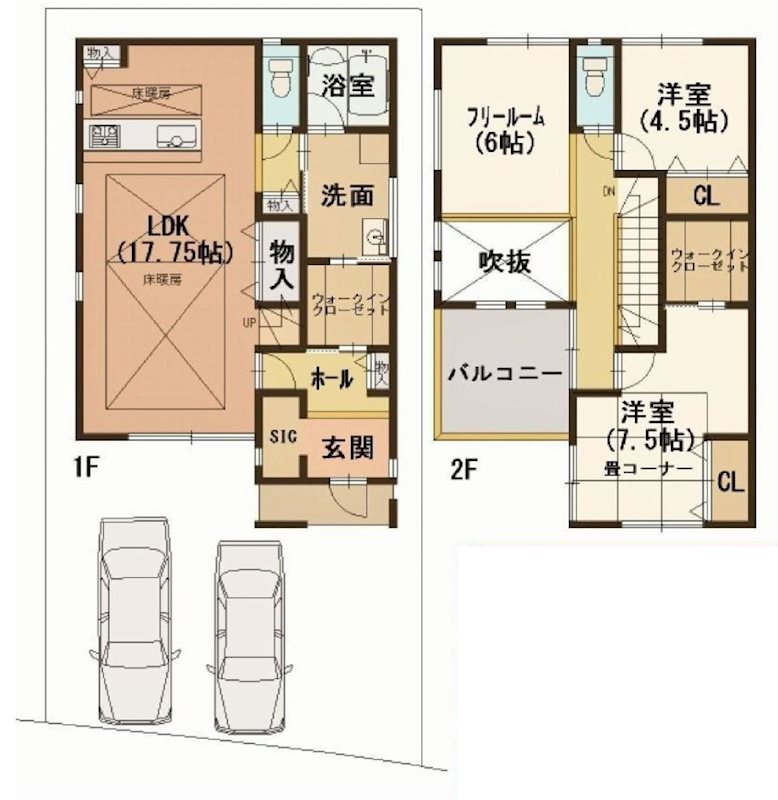 茨木市上野町　中古一戸建 間取り図