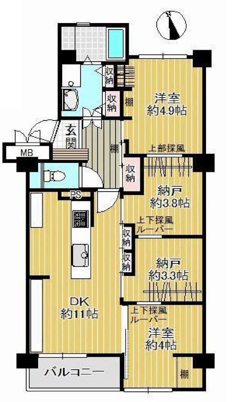 メゾン茨木主原1号棟 間取り図