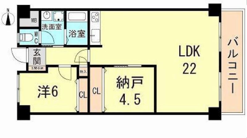 第一茨木ビューハイツ4号棟 間取り図