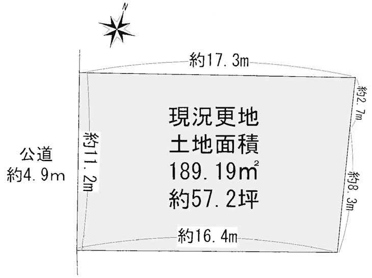 島本町広瀬5丁目 売土地 間取り図