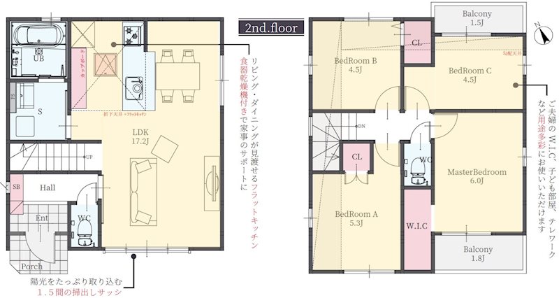 北片鉾町新築分譲限定1邸 間取り図