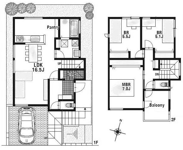 高槻市宮之川原3丁目　新築一戸建 間取り図